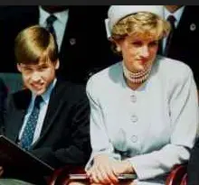 Prince William with his Mother Princess Diana